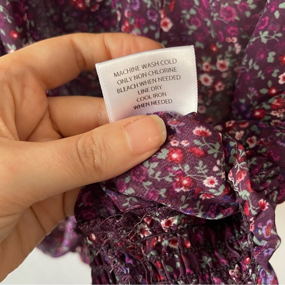 Kirra Pac Sun Sheer Purple Floral Tank Top - Picture 4 of 9